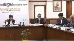 Union Steel Minister Jyotiraditya Scindia  virtually inaugurated India's 1st Green Hydrogen Plant in the Stainless Steel Sector at Jindal Stainless Limited, Hisar, Haryana. 
