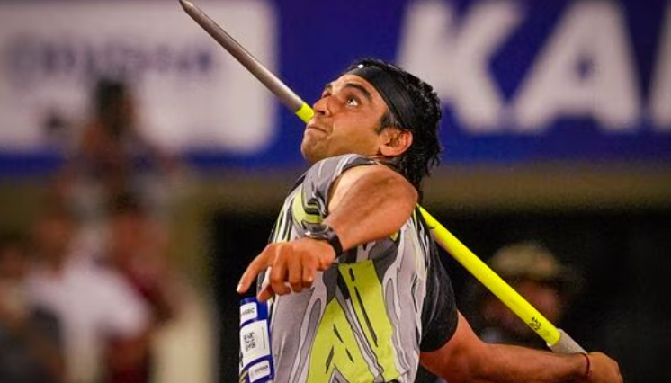Neeraj Chopra clinches gold medal at Federation Cup 2024 with 82.27 meter throw .