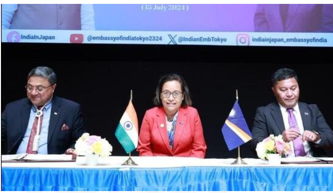 India,Marshall Islands sign MoU on development projects.
