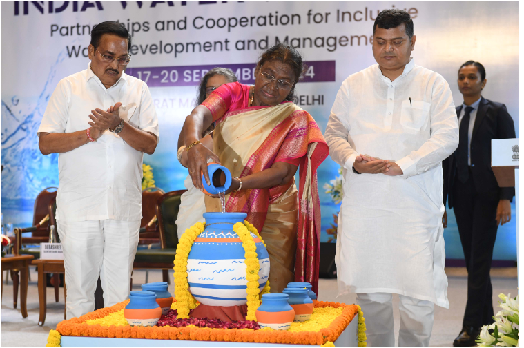 President Droupadi Murmu Inaugurates 8th India Water Week in New Delhi. 

