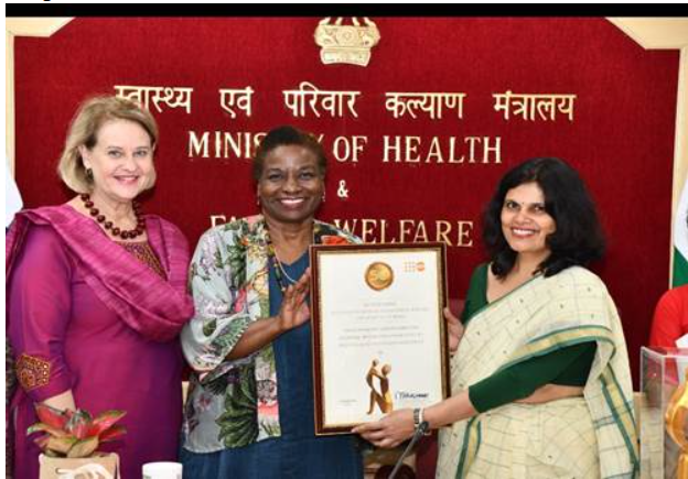 UNFPA Honored India's Leadership in Maternal Health and Family Planning.