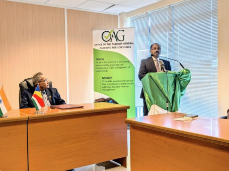 India and Seychelles have signed a MoU to collaborate in the field of auditing.