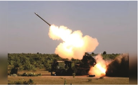 DRDO Successfully Conducts Flight Test of Guided Pinaka Weapon System.
