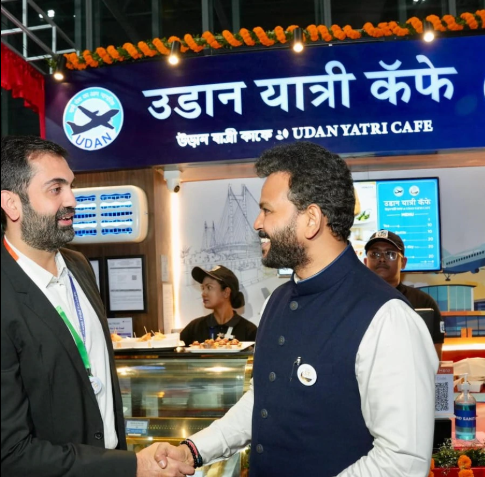 The Union Civil Aviation Minister inaugurated the 'UDAN Yatri Cafe' and special centenary tributes during the celebrations at Kolkata Airport.