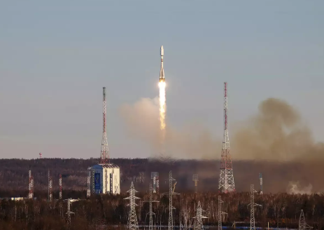 Russia Successfully Launches 'Soyuz-2.1v' Rocket Carrying Military Satellites into Orbit.