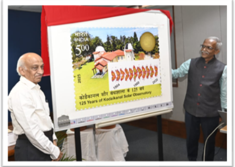 India Post Unveils Commemorative Stamp Celebrating 125 Years of Kodaikanal Solar Observatory.