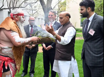 Rajnath Singh Undertakes Historic Visit to Australia to Strengthen Defence Ties.
