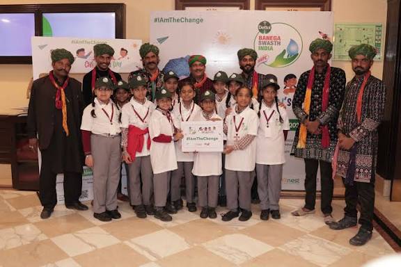 Ustad Rais Khan Leads Children's Day Celebration with Dettol Banega Swasth India — Promoting Hygiene Through Music.