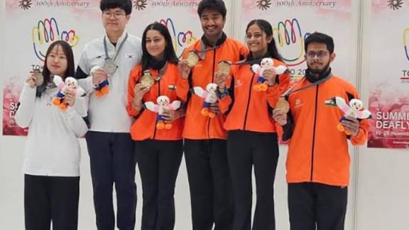 India Wins Gold in Mixed 10m Air Rifle at 2025 Deaflympics in Tokyo — Securing Double Podium Finish.