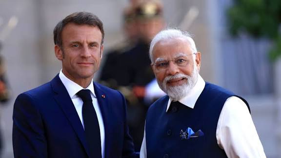 French President Emmanuel Macron Arrives in Jaipur for Republic Day.