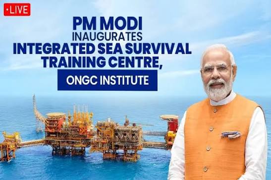 PM Modi Inaugurates ONGC Sea Survival Centre in Goa.