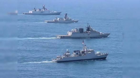 Indian Navy Conducts Maritime Exercise Sagar Shakti.