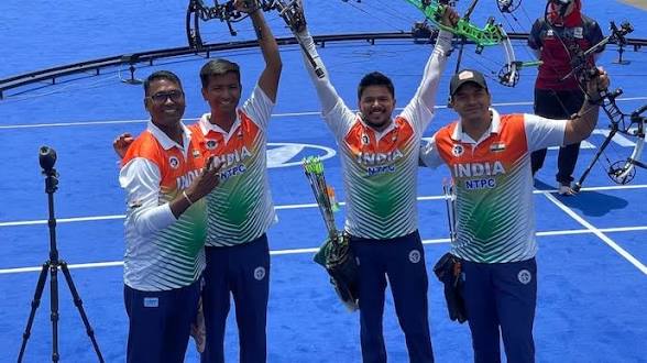 Indian Archery Team Wins Gold at World Cup Stage 2.