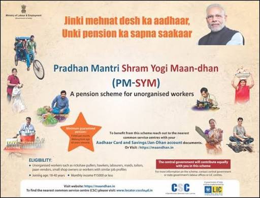 Government Expands PM Shram Yogi Maandhan Yojana.