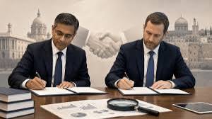 <b>India and Israel</b> sign an MoU for cooperation in <b>public-sector auditing</b>.