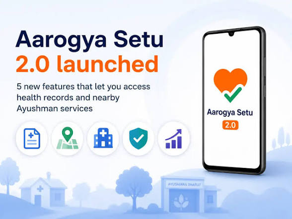 <b>Aarogya Setu 2.0 and digital health tools launched in New Delhi.</b>