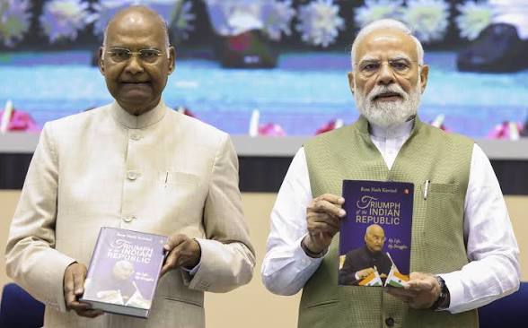 <b>Ram Nath Kovind autobiography Triumph of the Indian Republic released.</b>