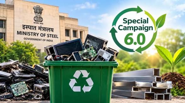 <b>Steel Ministry launches Special Campaign 6.0 for e-waste disposal.</b>
