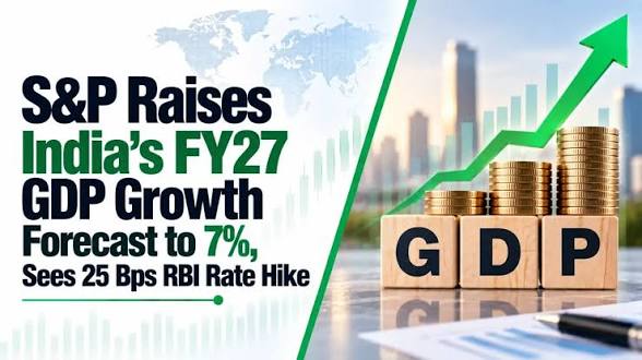 <b>S&P Global raises India's FY27 GDP growth forecast to 7%.</b>