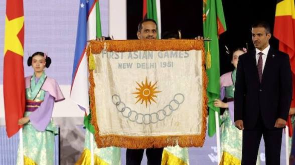 <b>Doha receives 2030 Asian Games flag from Aichi-Nagoya.</b>