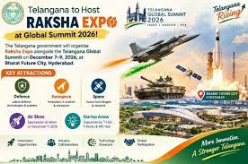 <b>Telangana to host India’s first state-organised defence expo.</b>